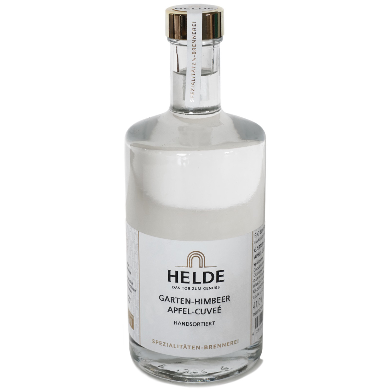 Helde Gartenhimbeer-Apfel-Cuvée handsortiert 42%vol.