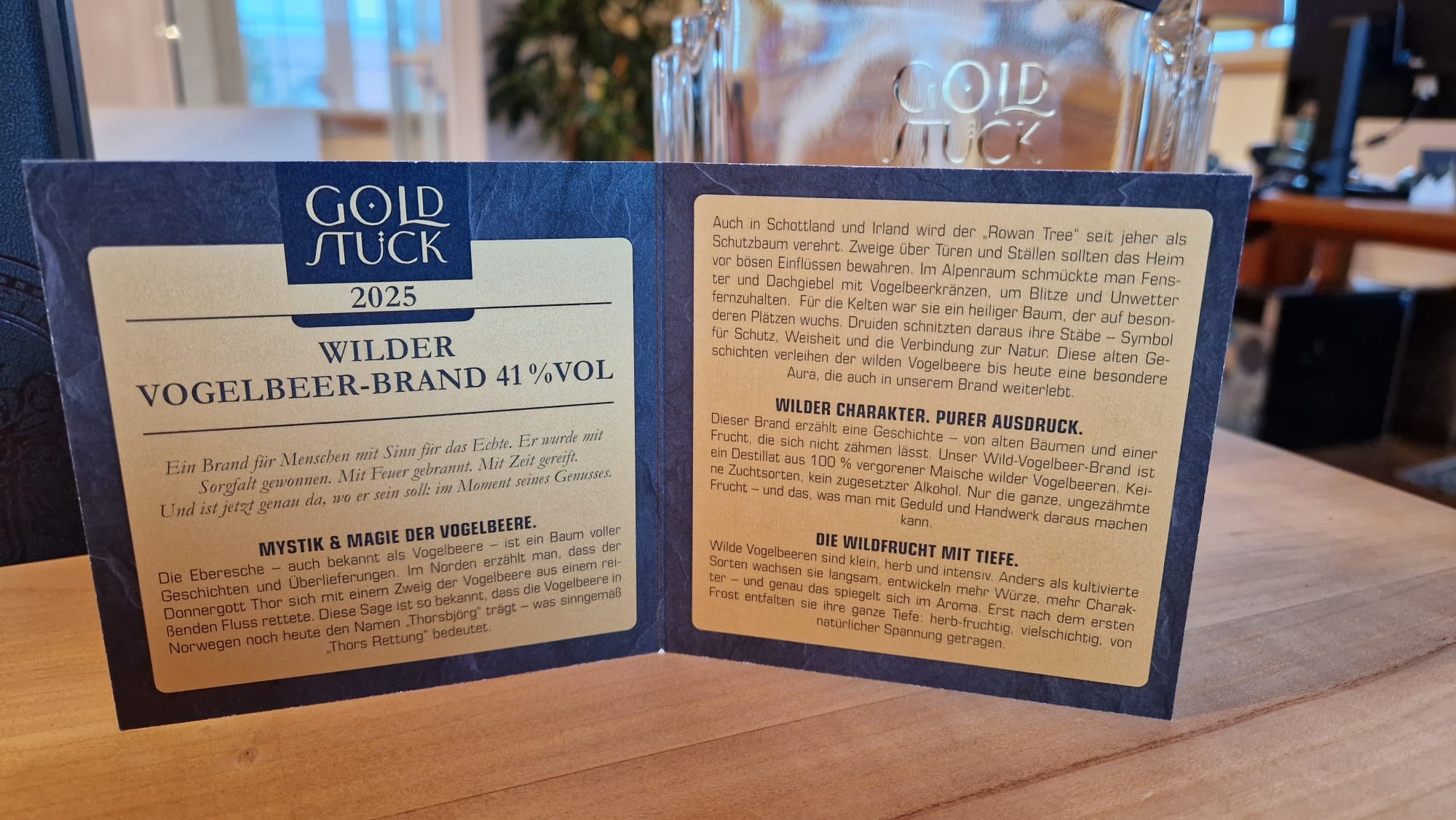 Scheibel Wild-Vogelbeer-Brand Goldstück 2025 Alte Zeit 41% Vol.