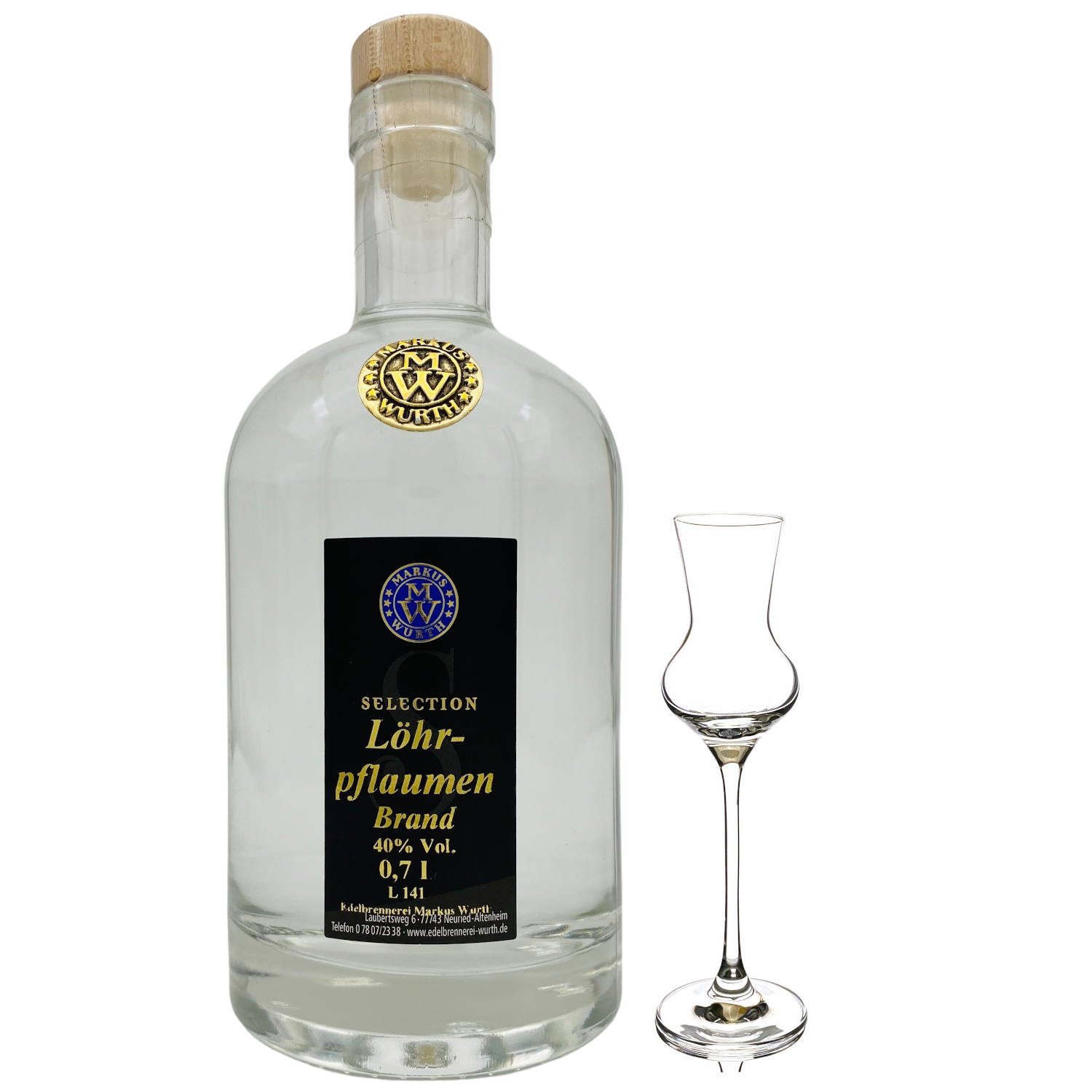 Wurth Löhrpflaumenbrand, 40%vol.