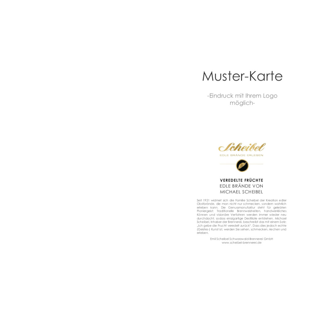 Scheibel Degistif-Karte (für Gastronomen)