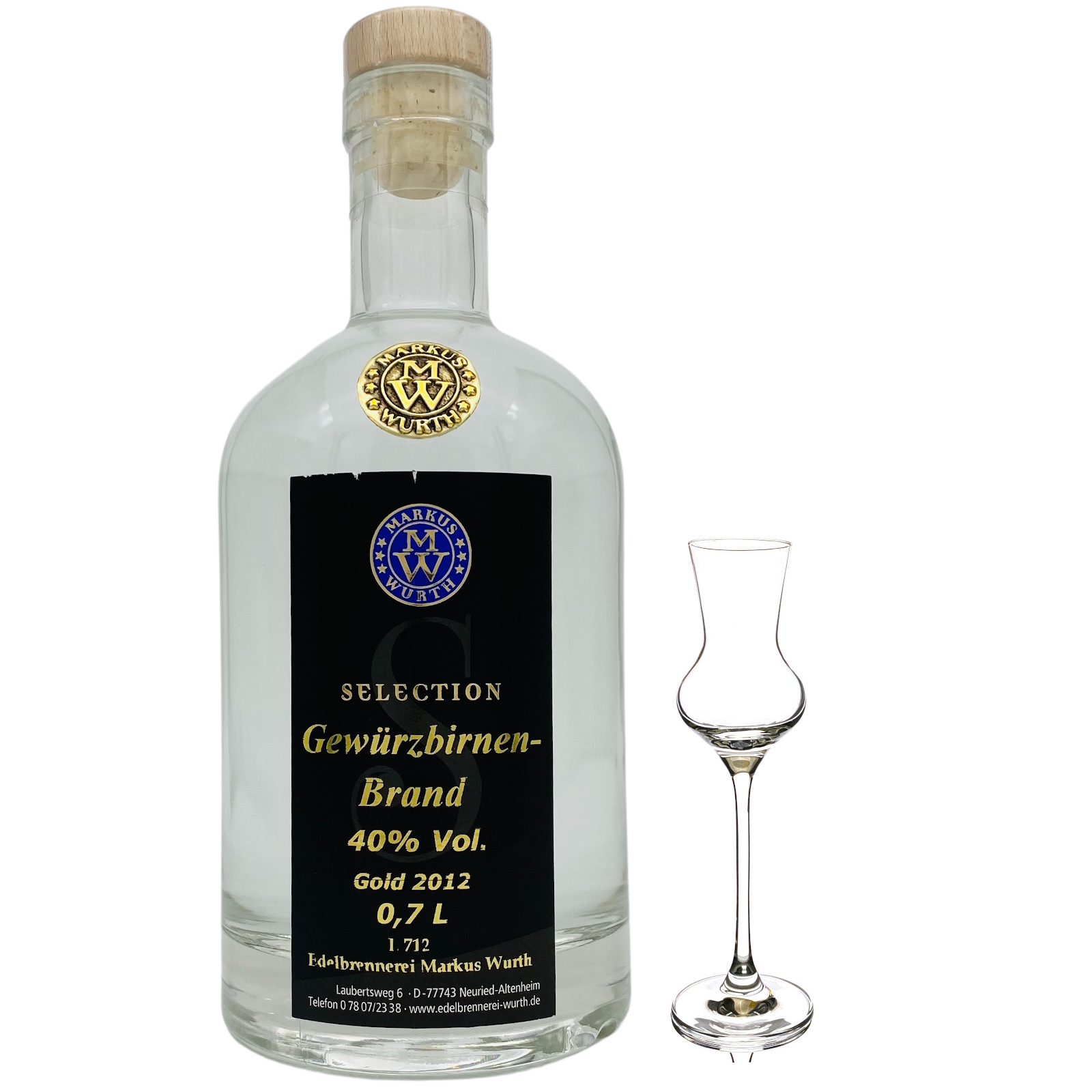 Wurth Gewürzbirnenbrand 40%vol.