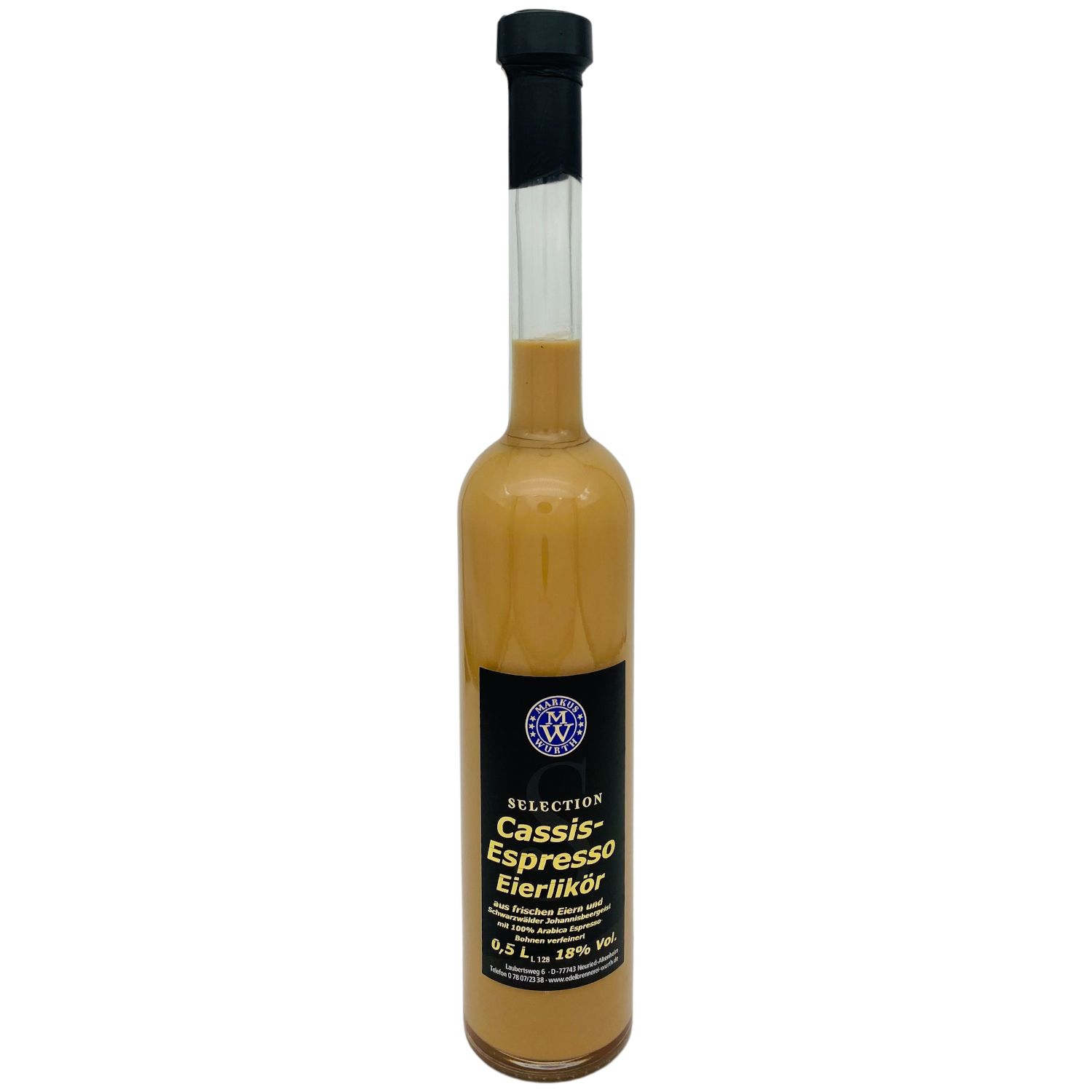 Wurth Cassis-Espresso Eierlikör 18%vol.