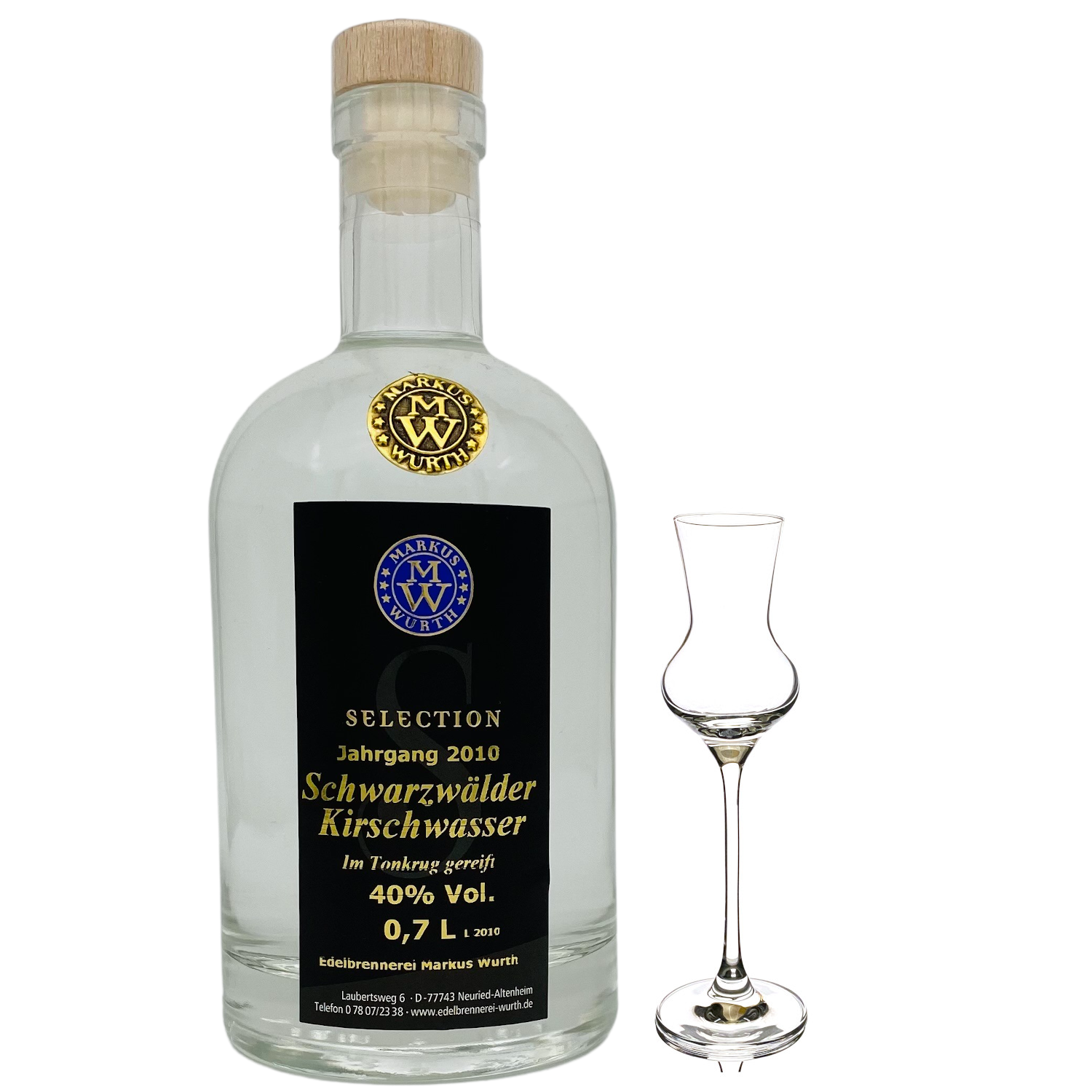 Wurth Schwarzwälder Kirschwasser 40%vol.