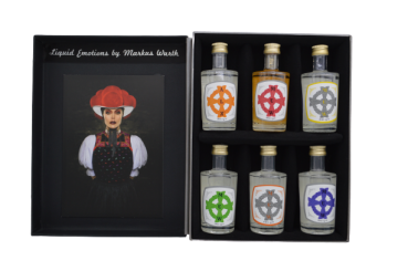 Wurth Liquid Emotions Black Forest Gin-Set 6x 0,05l, 30-44%vol.