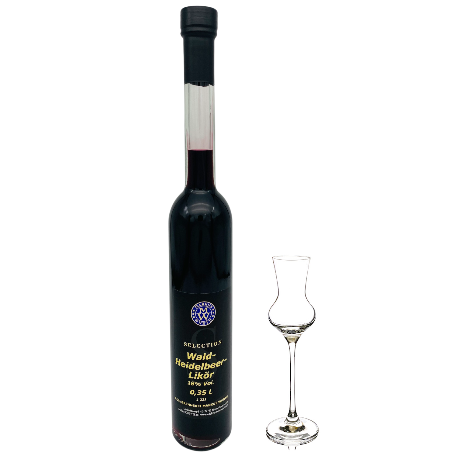 Wurth Wald-Heidelbeerlikör 18%vol.