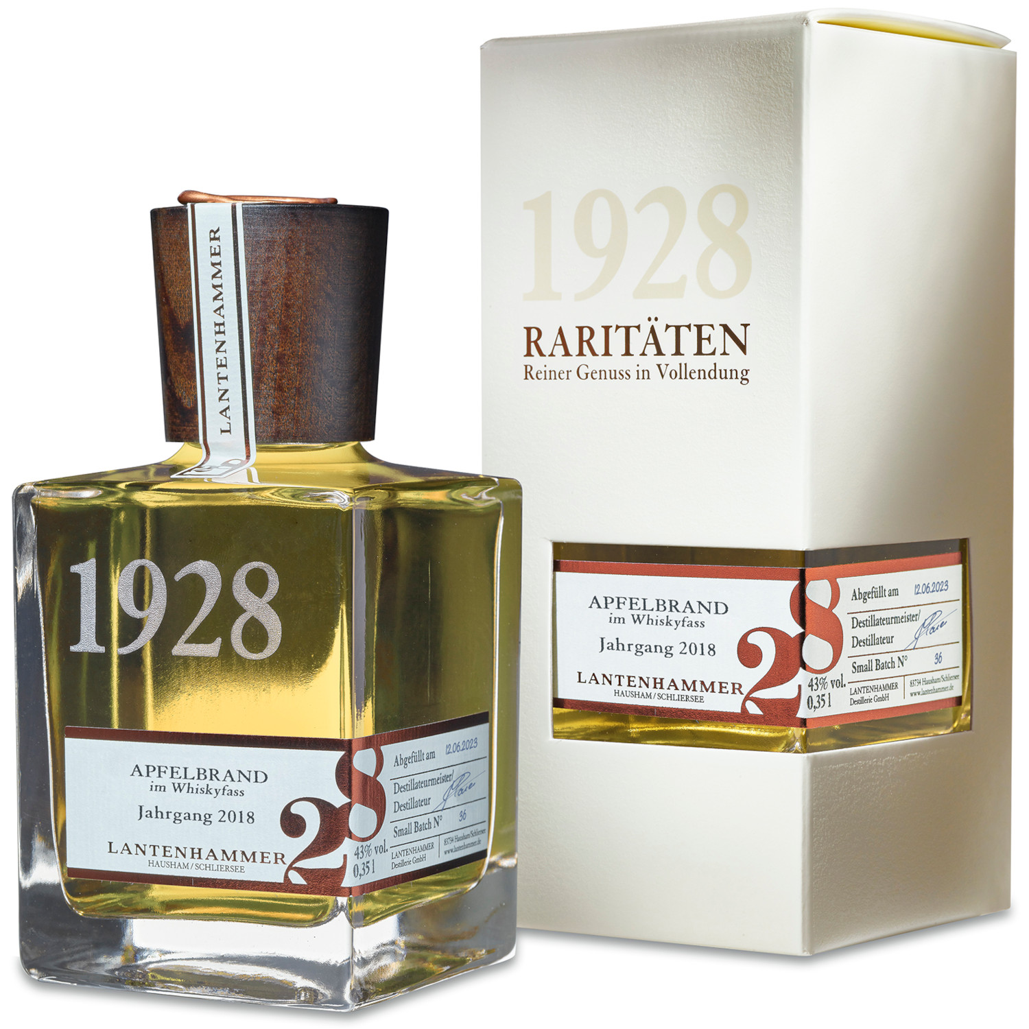 Lantenhammer Apfelbrand gelagert im Whisky-Fass Jahrgang 2018 42%vol