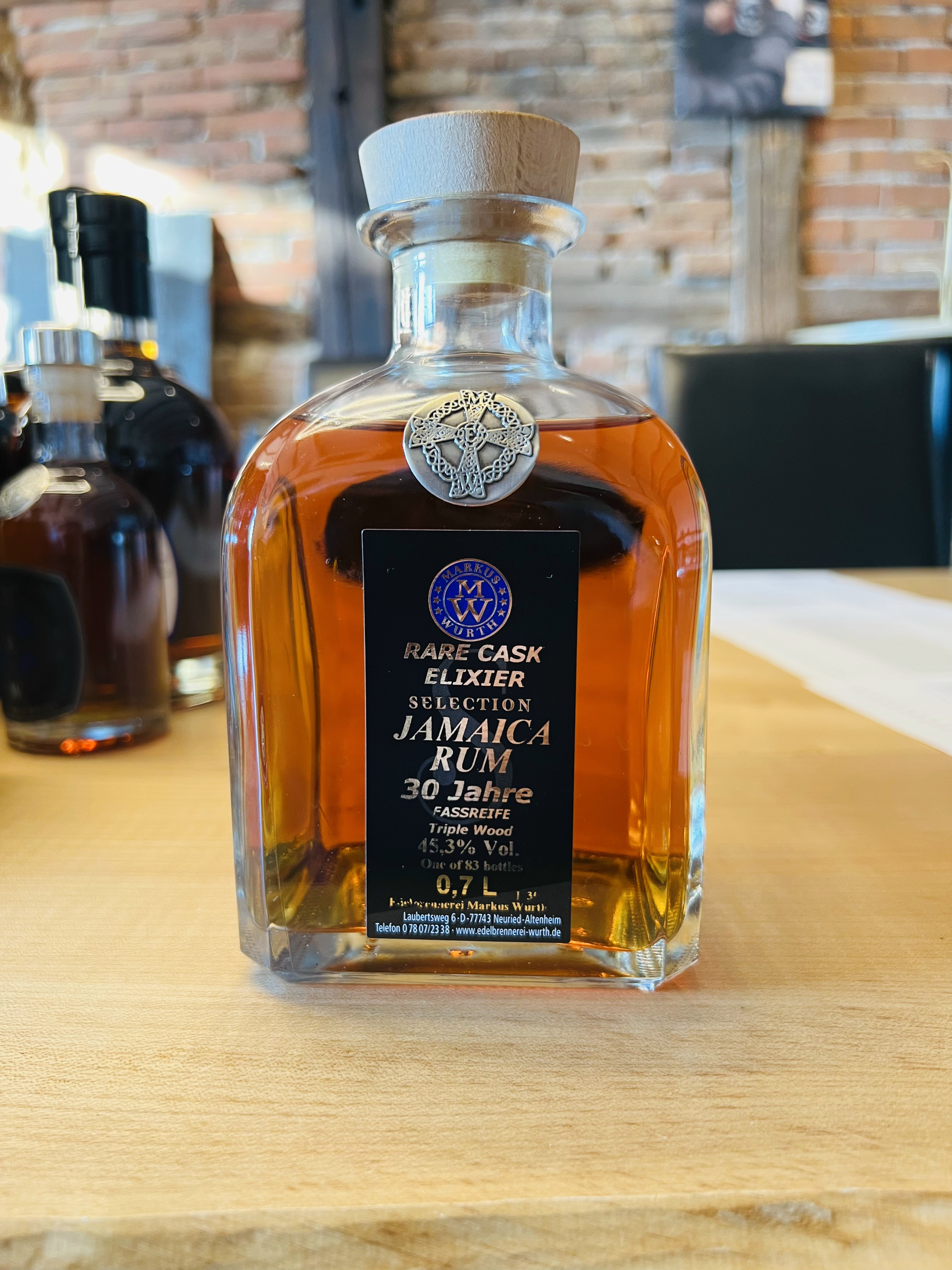 Wurth Jamaica Rum Rare Cask Selection 30 Jahre Fassreife Triple Wood 45,3%vol.
