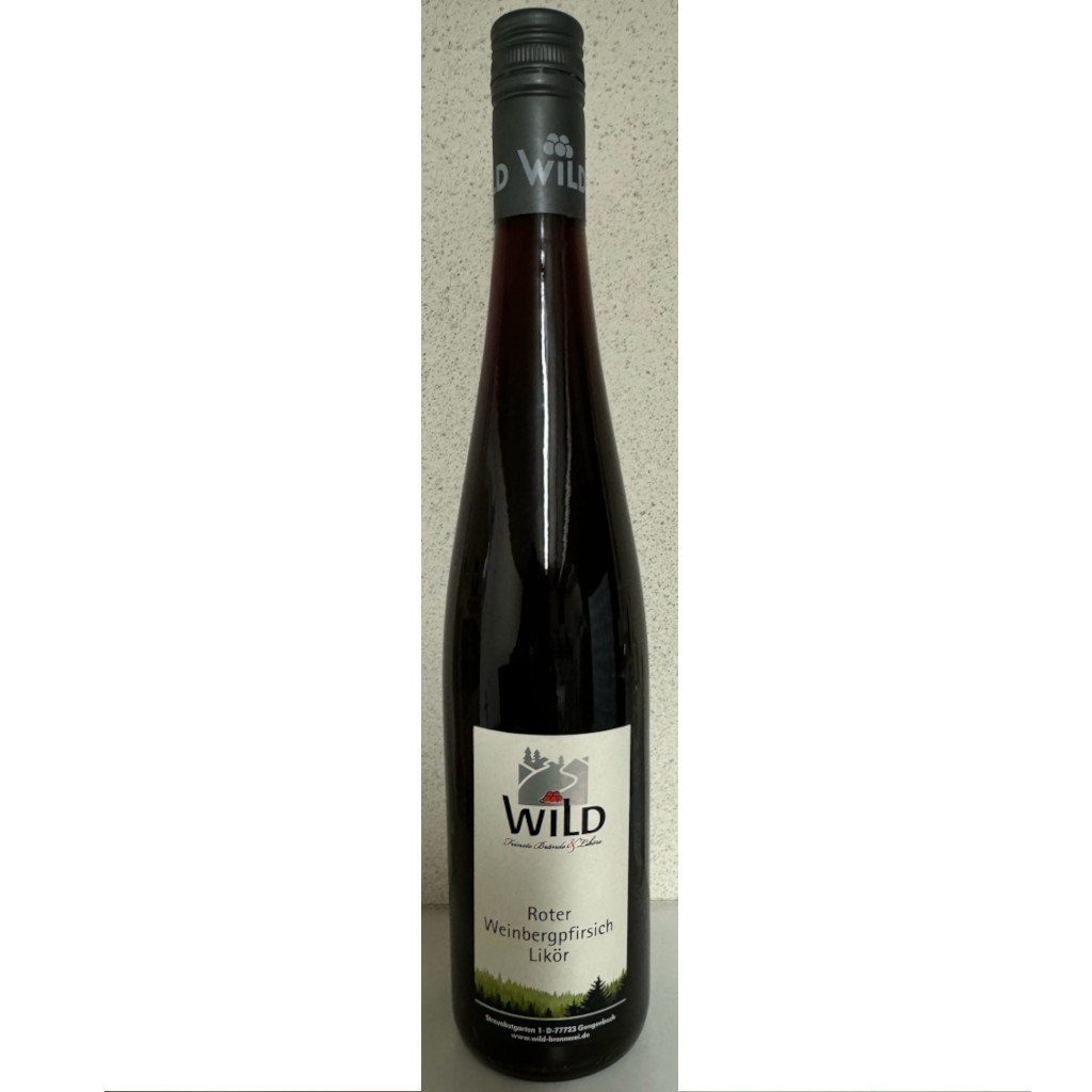 Wild Roter Weinbergpfirsich Likör 17%Vol. 0,7l