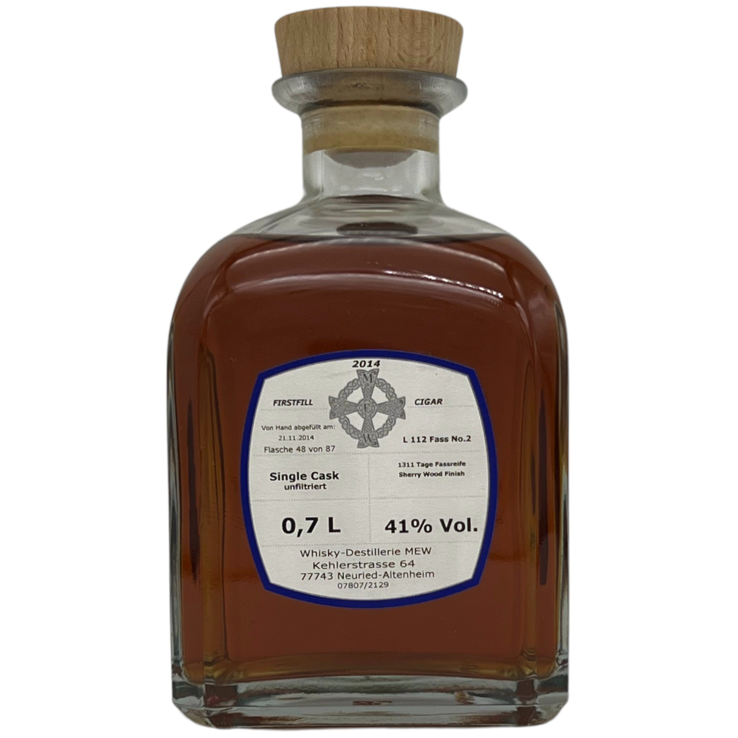 Wurth Whisky Cigar MEW 1311 Tage Sherrywood Finish  42%vol.