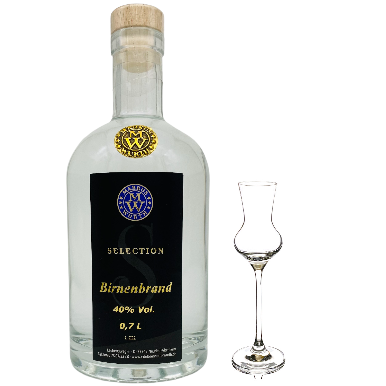 Wurth Birnenbrand 40%vol.